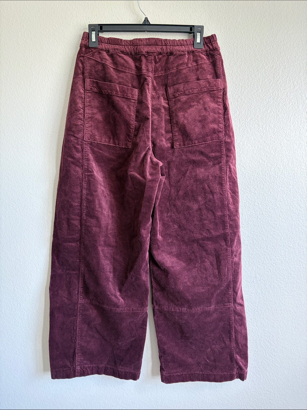 Pilcro Pull On Relaxed Fit Barrel Corduroy Pants in Burgundy - S - Picture 5 of 5